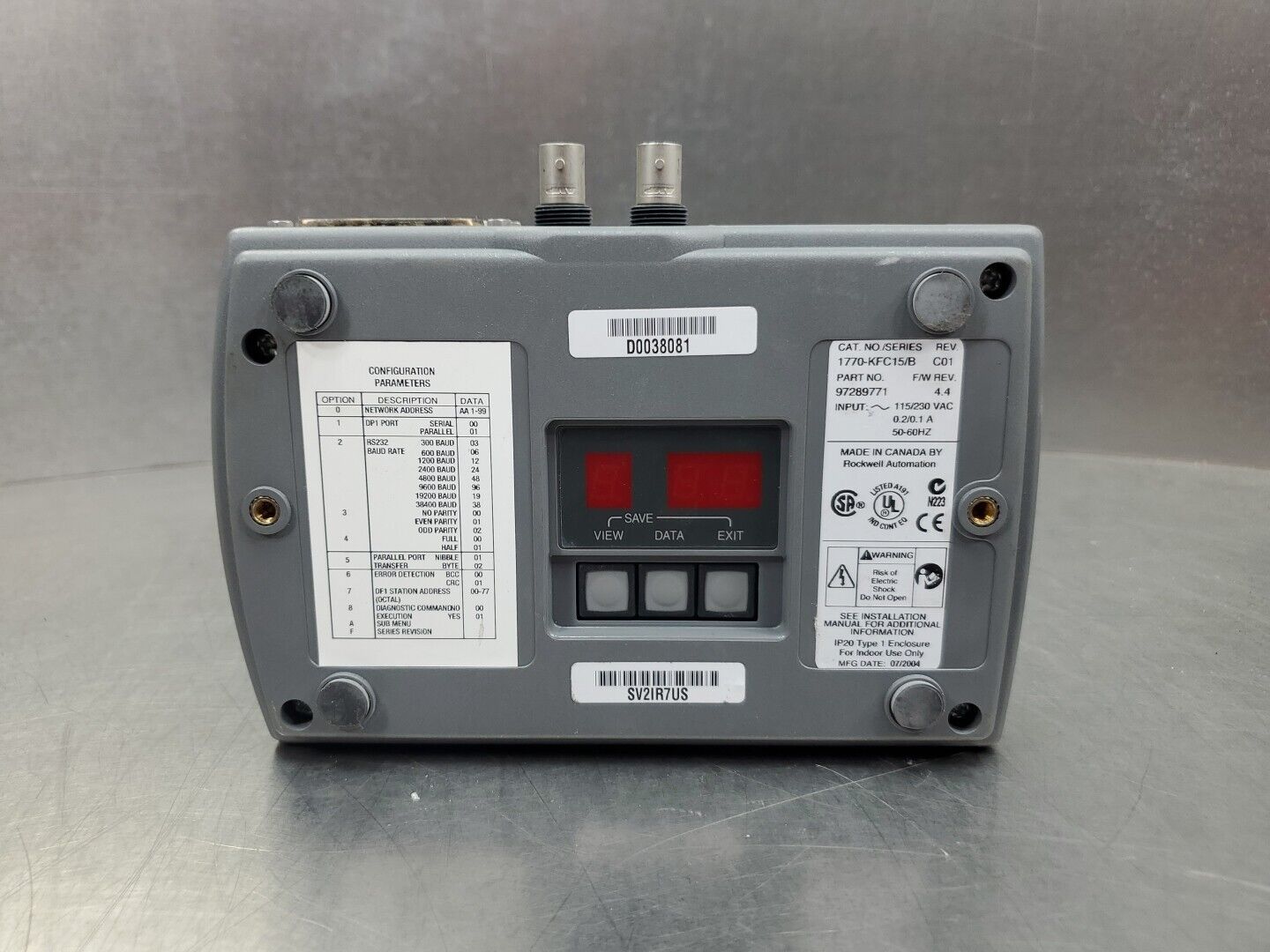 Allen-Bradley 1770-KFC15/B Controlnet Communication Interface.             3D-36