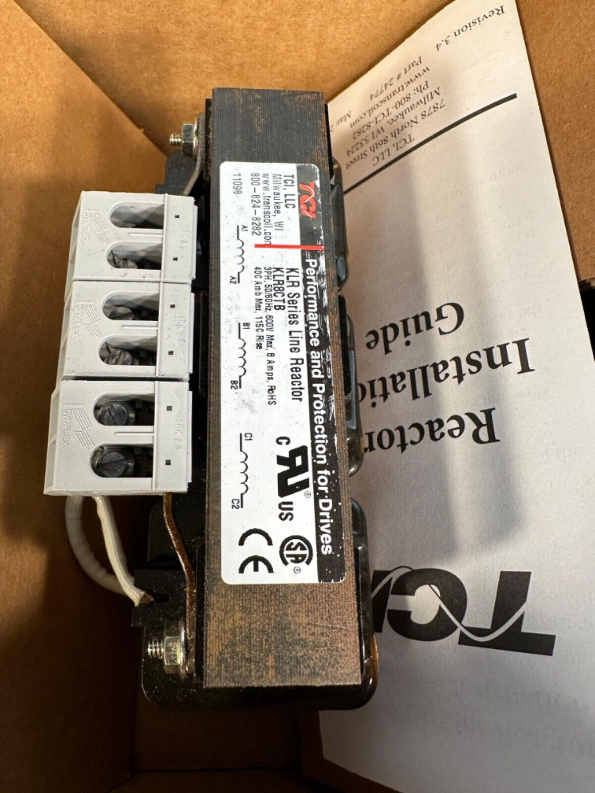 TCI KLR8CTB1 - Three Phase  LIne Reactor (4A-31)