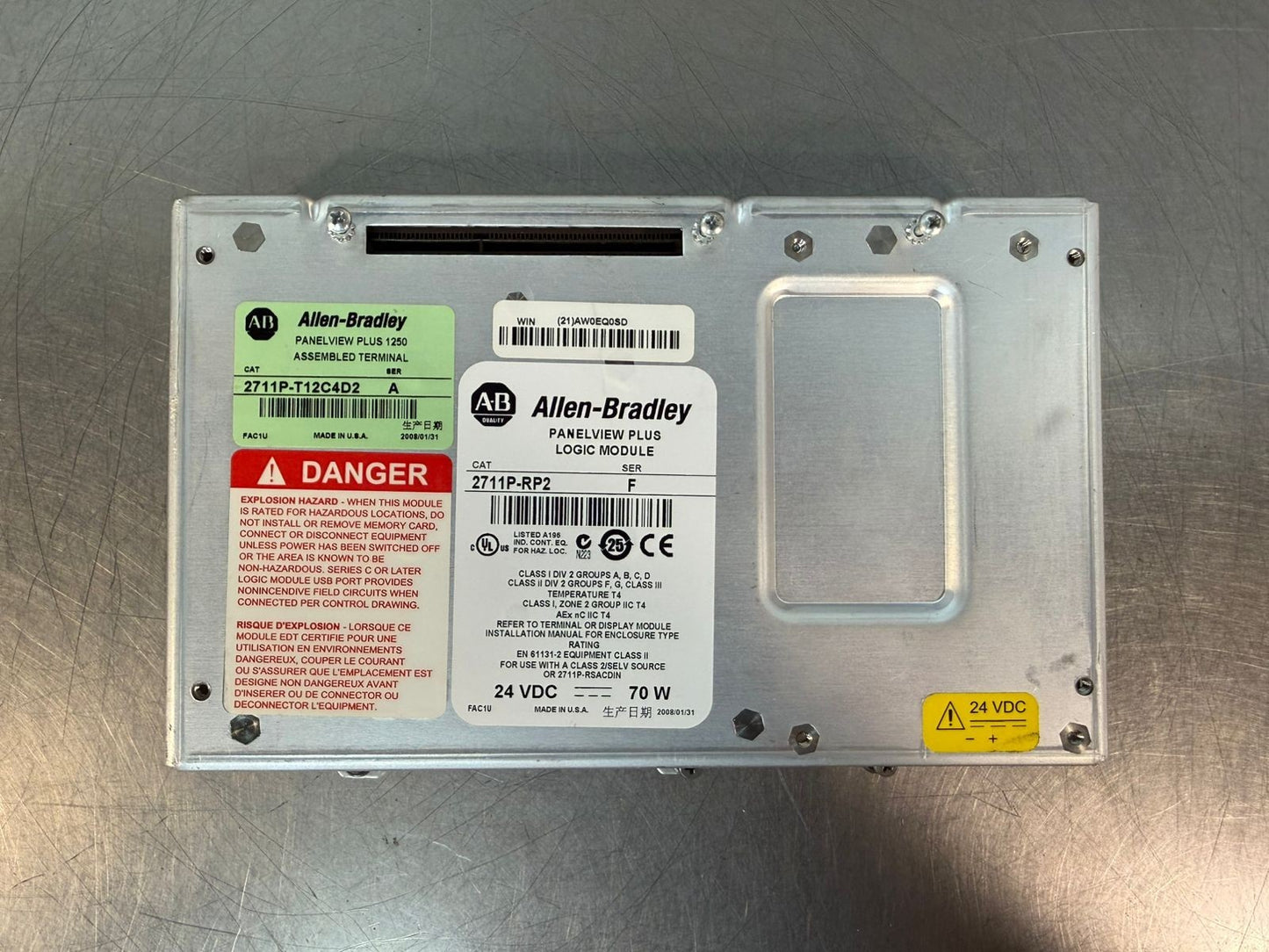 Allen Bradley 2711P-RP2 /F Panelview Plus Logic Mod 24Vdc 70W      (3.1.2)