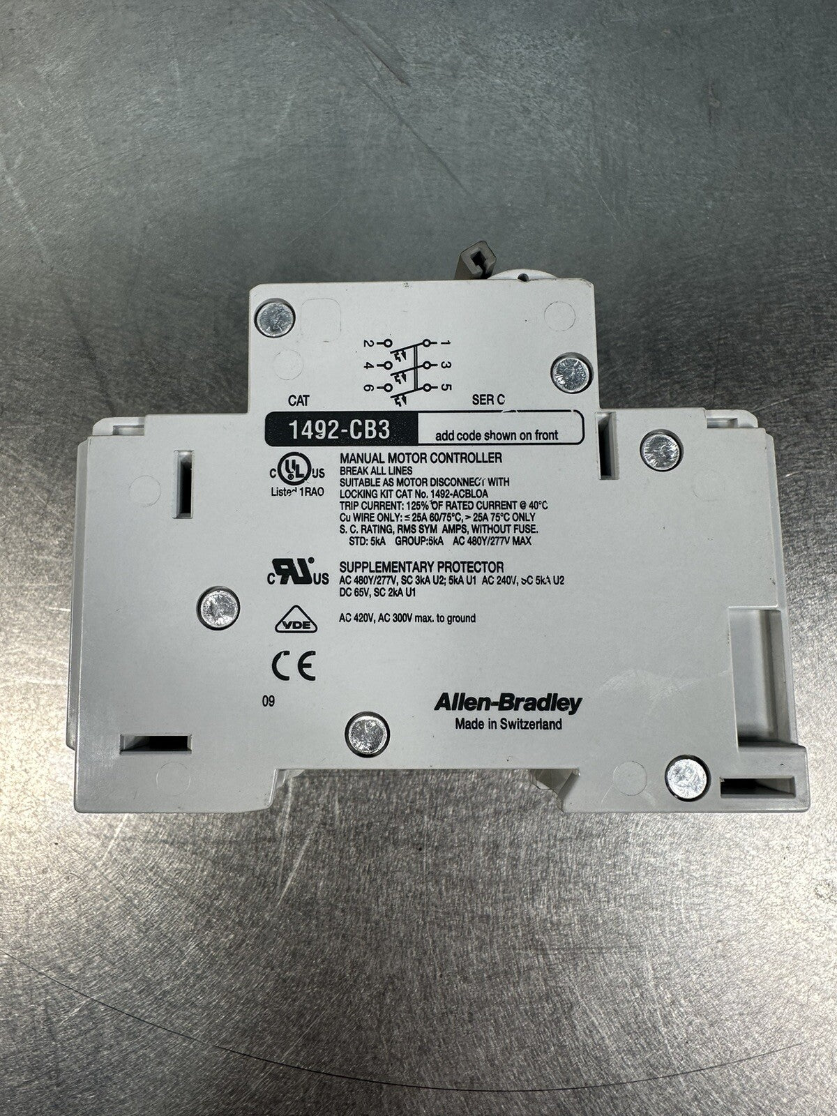 ALLEN-BRADLEY 1492-CB3 H 150 CIRCUIT BREAKER (BIN-1.1.1)