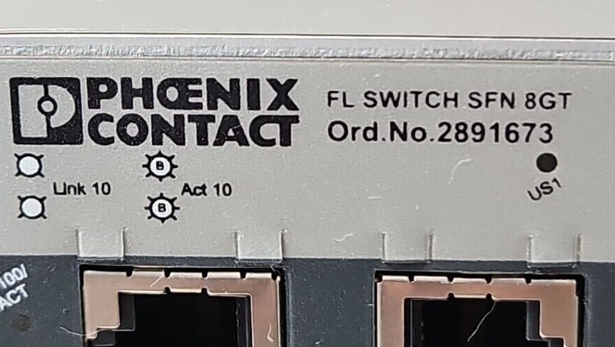 PHOENIX CONTACT FL SWITCH SFN 8GT Ethernet Switch 8-Port 2891673 (BIN4.4.5)