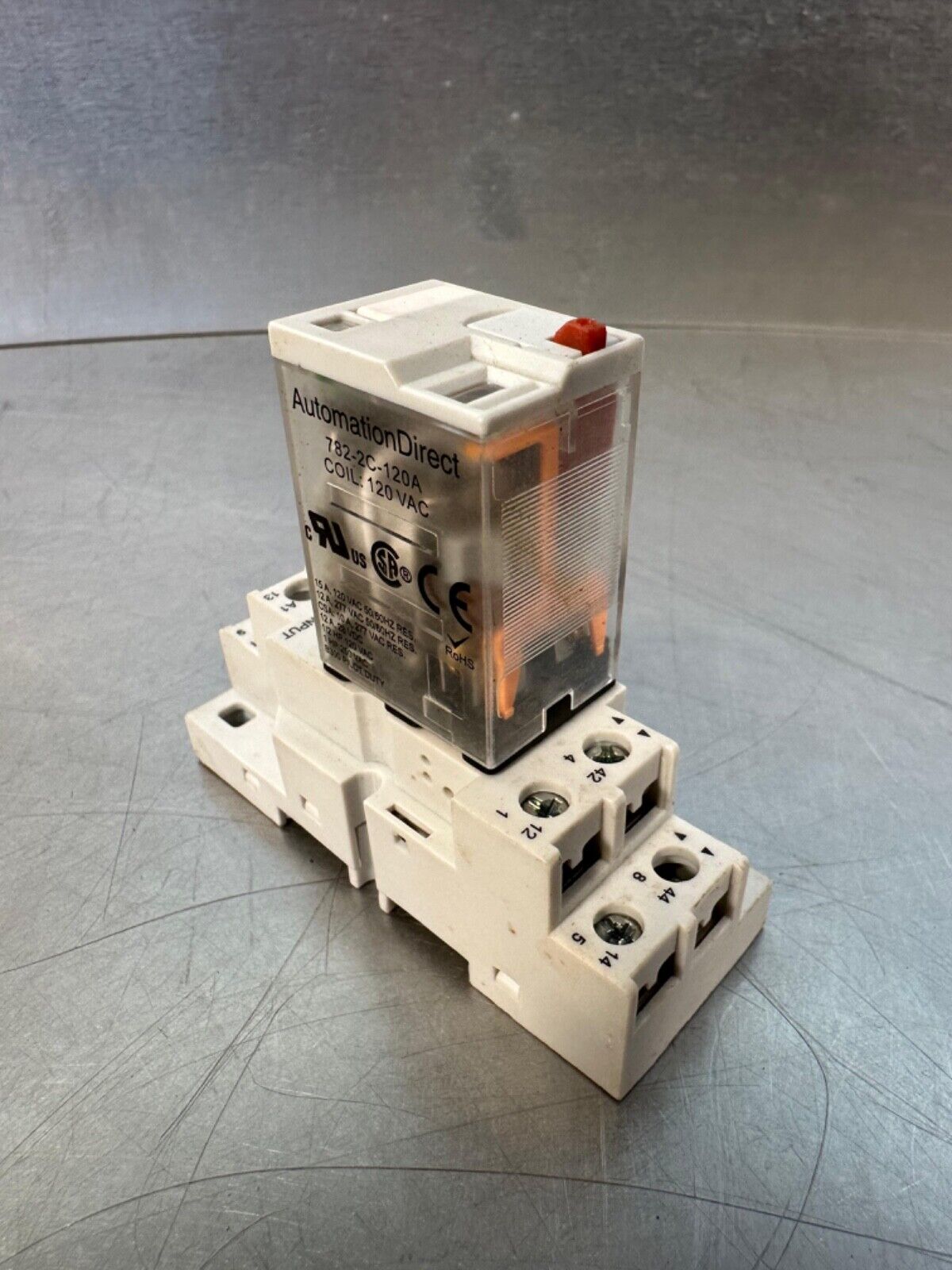Automation Direct 782-2C-120A Relay 120VAC / 782-2C-SKT Base (4C-27 ...