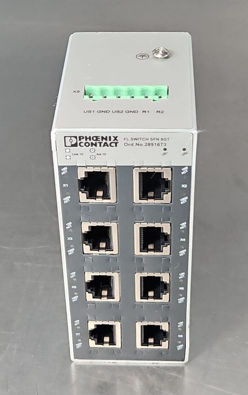 PHOENIX CONTACT FL SWITCH SFN 8GT Ethernet Switch 8-Port 2891673 (BIN4.4.5)