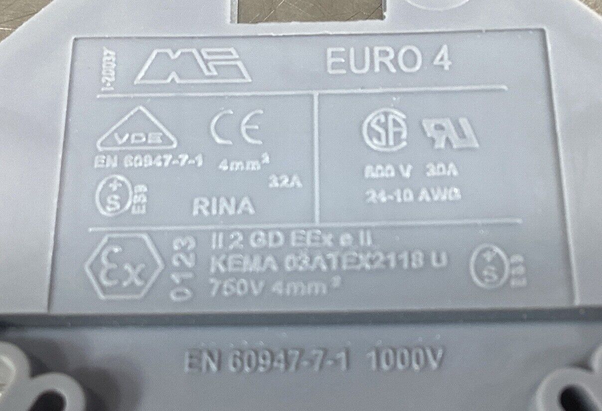 DINNECTORS TERMINAL BLOCK EURO 4  /  EN 60947-7-1          4C-42