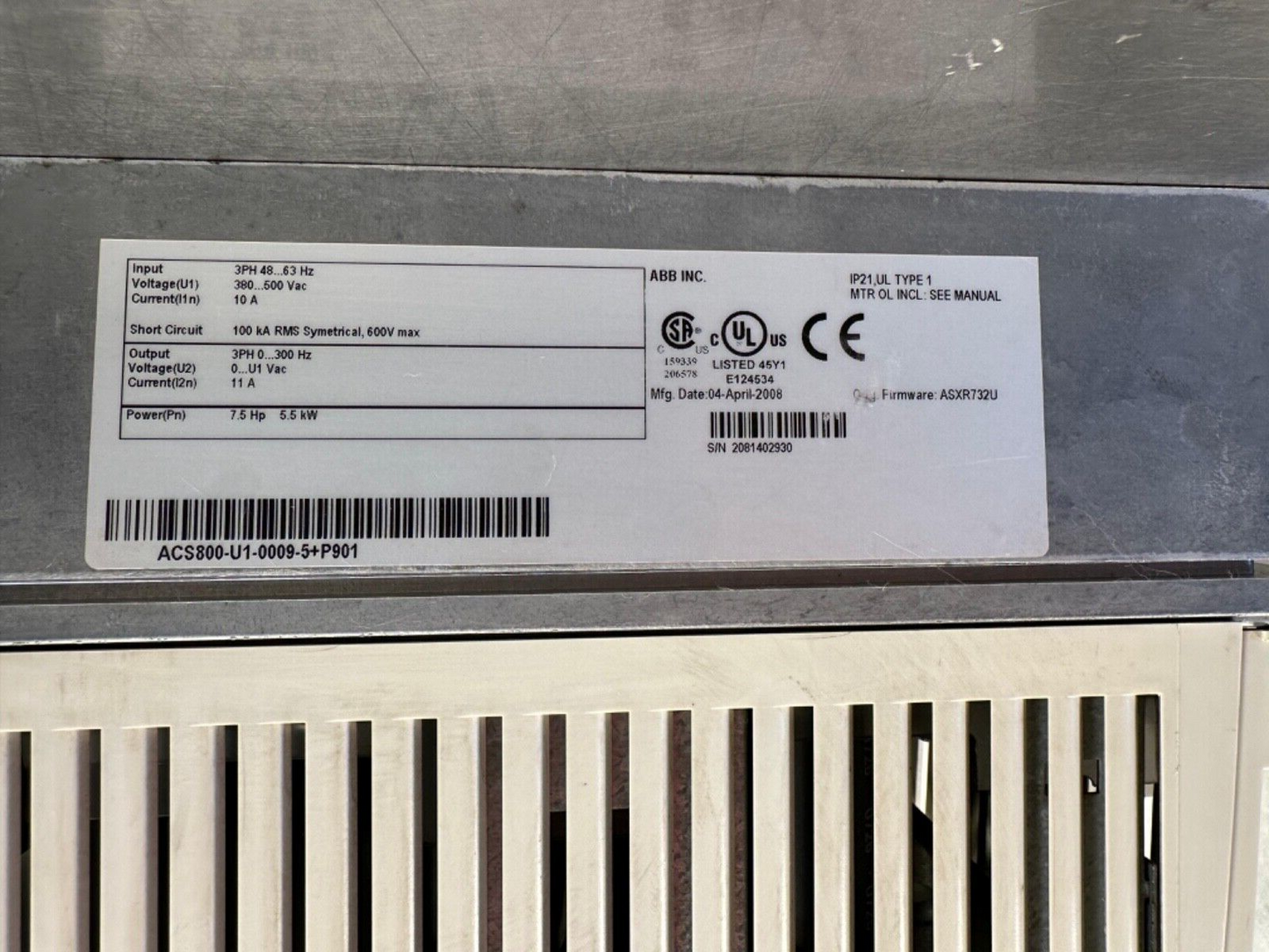 Abb ACS800-U1-0009-5+p901  - ACS800U100095P901 (1D-30)