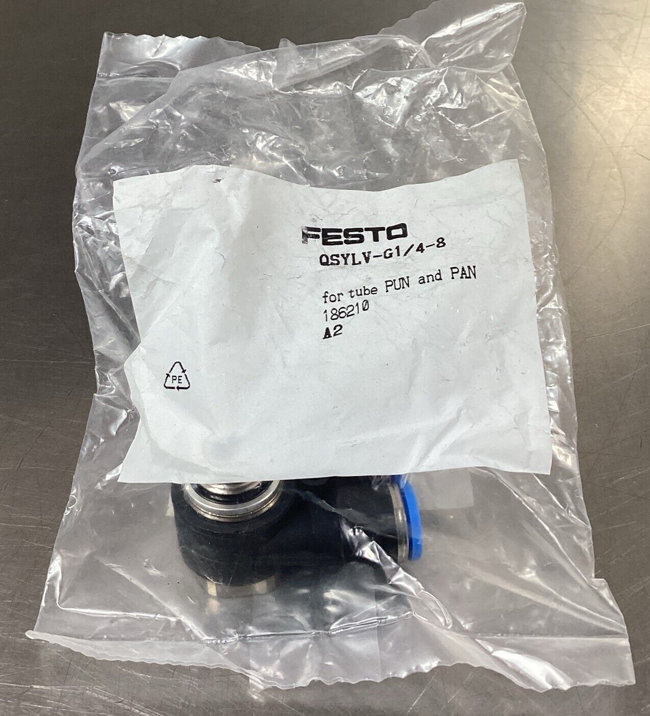 Festo  186210  QSYLV-G1/4-8  Push-In Y-Fitting       5D-15