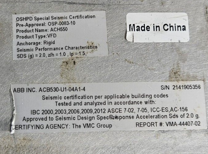 ABB Baldor ACB530-U1-04A1-4  Drive                                      (BIN522)