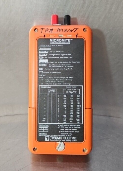 Thermoelectric Micromite ii Manual Calibrator Tester                     loc5C20