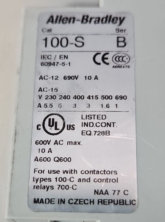 Allen-Bradley 100S-C60DJ14BC Safety Contactor                             loc4D6