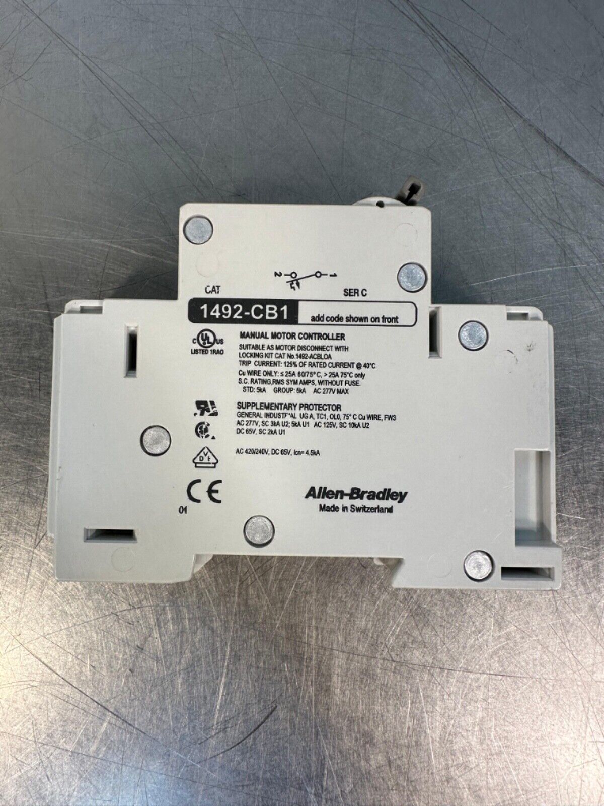 Allen Bradley 1492-CB1 H-050 Ser C Circuit Breaker / 1492CB1H050 (4B-31)