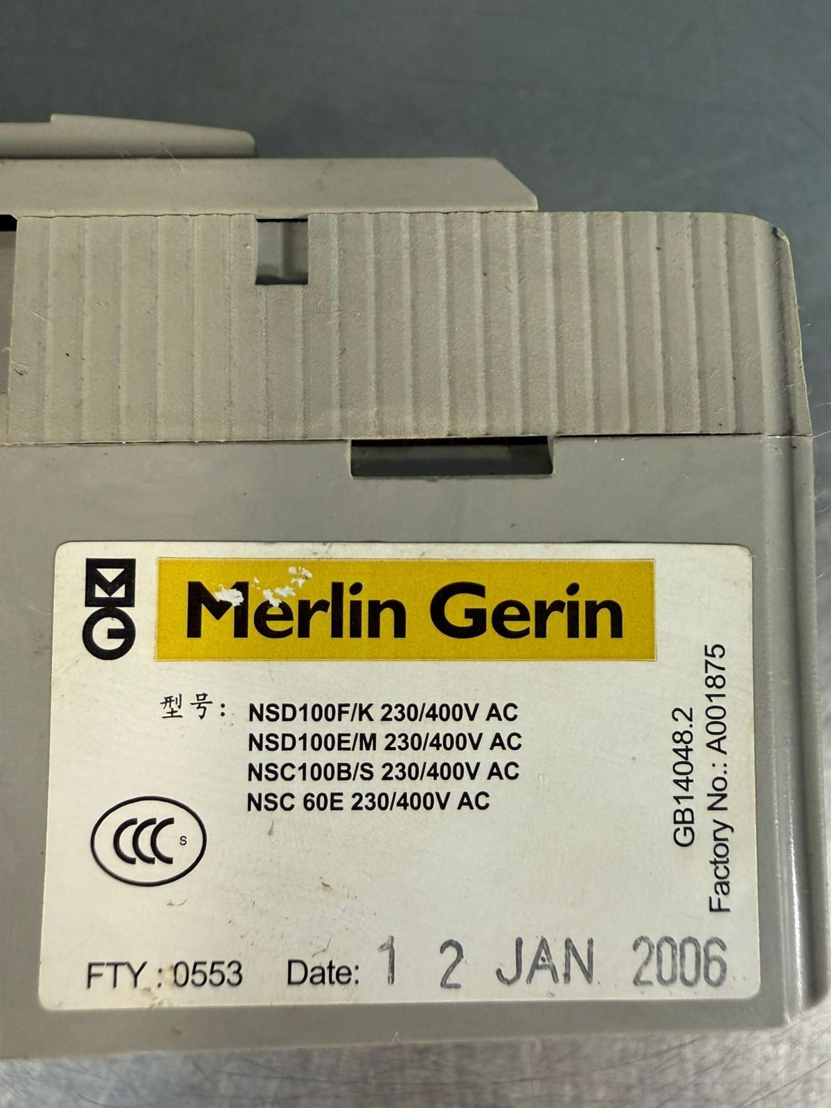 Merlin Gerin NSC-100S NSC100S 30A  220/240V                        (3.3.4)