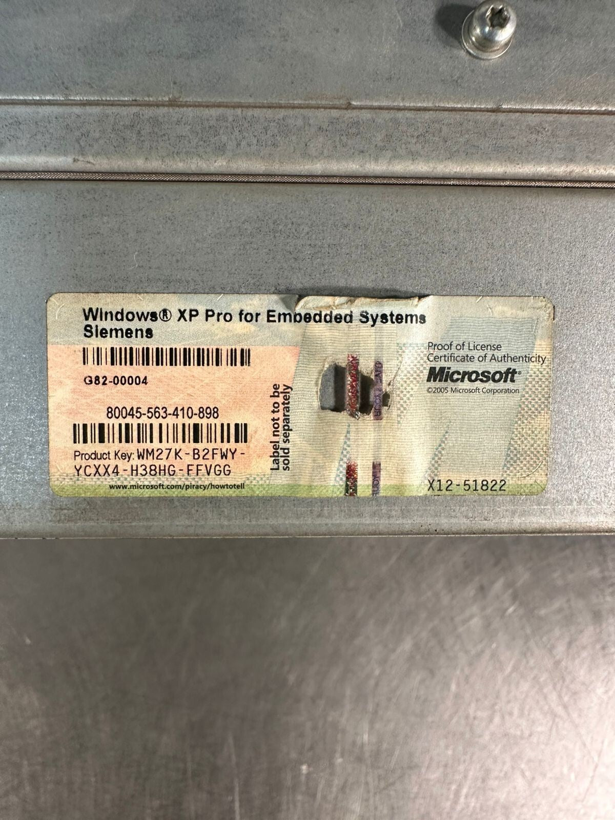 Siemens 6AV7803-0AC21-2AC0 SIMATIC PANEL PC 677 15" KEY (1.3.2)