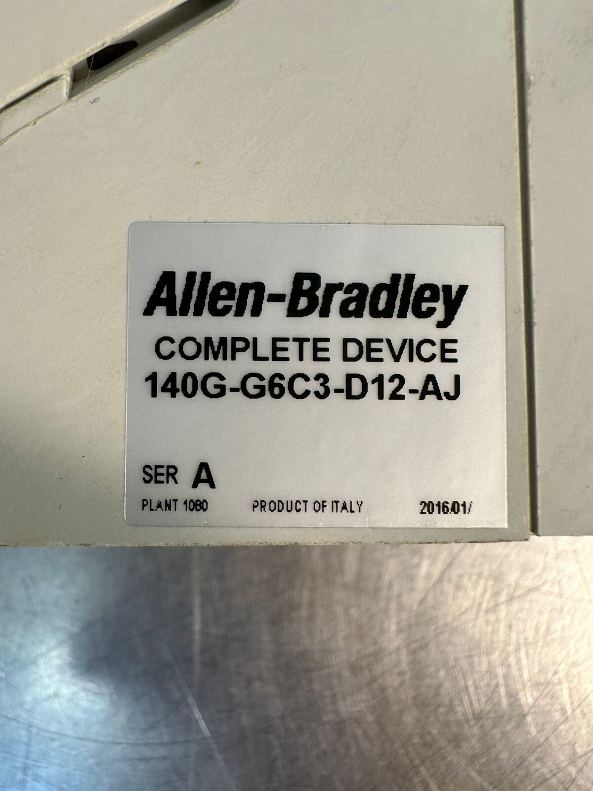 Allen Bradley 140G-G6C3-D12-AJ SERIES A MOLDED CASE CIRCUIT BREAKER (2.1.3)