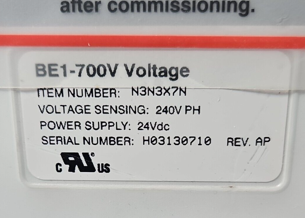 Basler Electric BE1-700 Digital Protective Relay                        (BIN311)