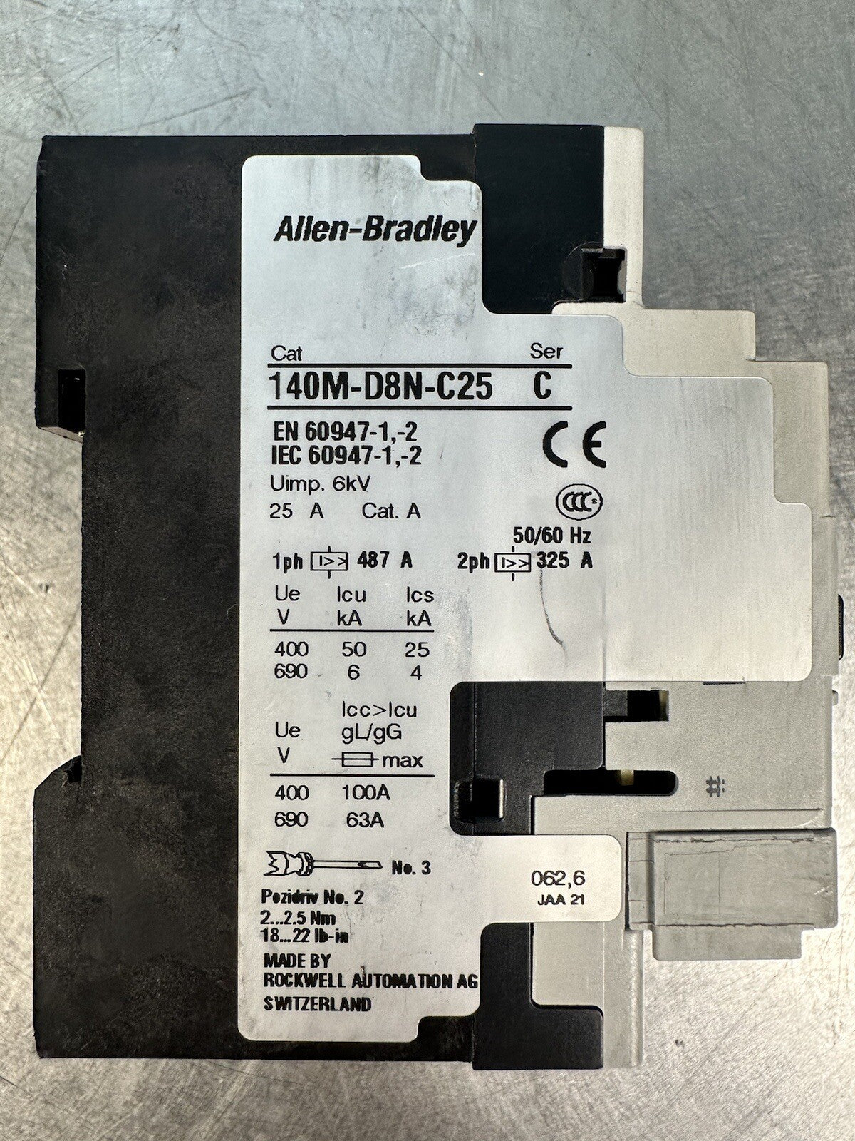 Allen Bradley 140M-D8N-C25 SC + (140M-C-A) (BIN-1.5.5)