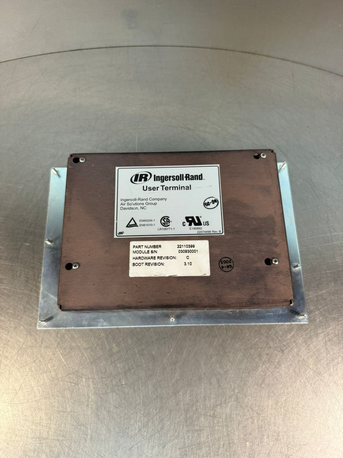 Ingersoll Rand 22110399 User Terminal        (2.4.3)