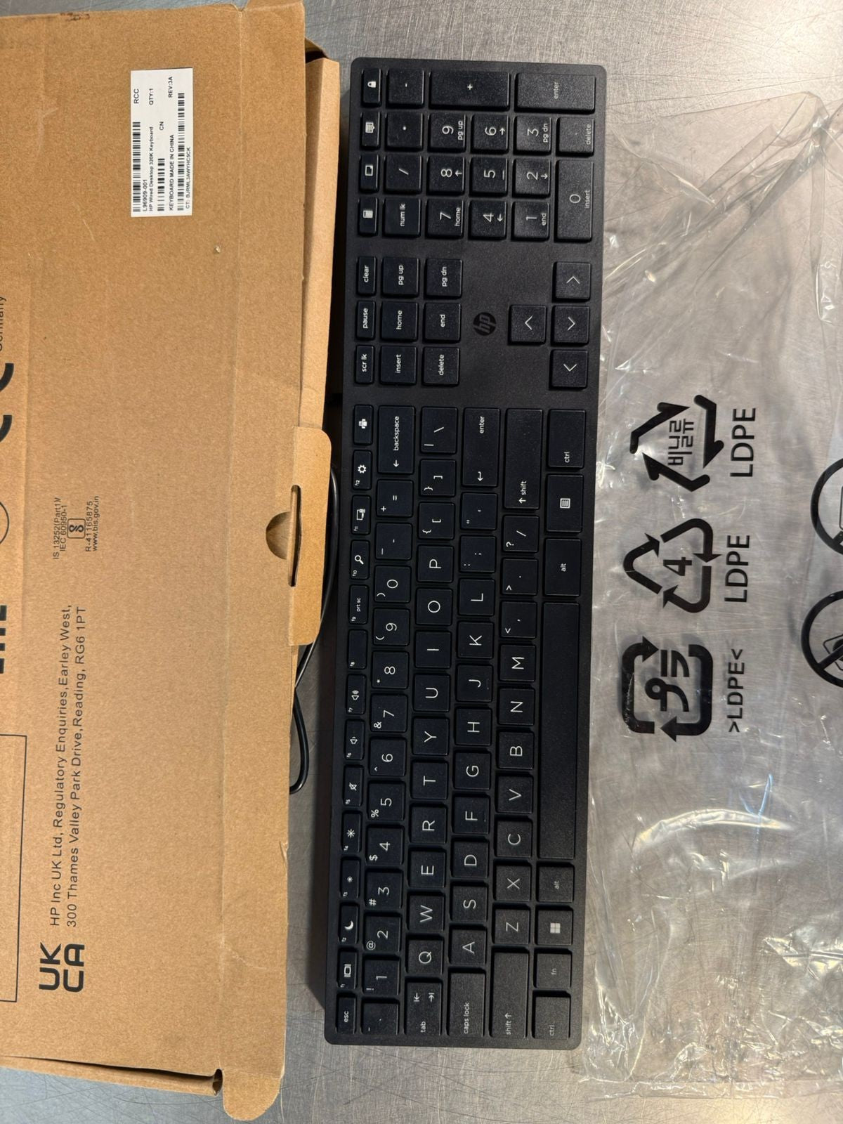 Hp L96909-001 Wired Desktop 320K USB Keyboard                     (12.5.5)