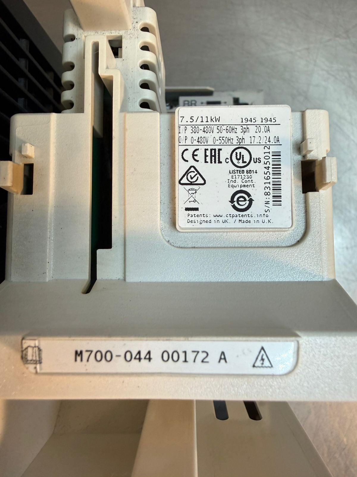 Nidec M700-044 00172A 7.5/11Kw 1945                 (2.6.1)