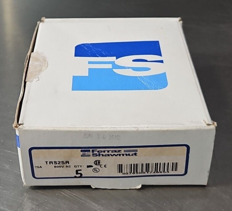 Ferraz Shawmut TRS25R Fuse Tri-onic 25A 600vac/300vdc LOT W/5            loc4D28