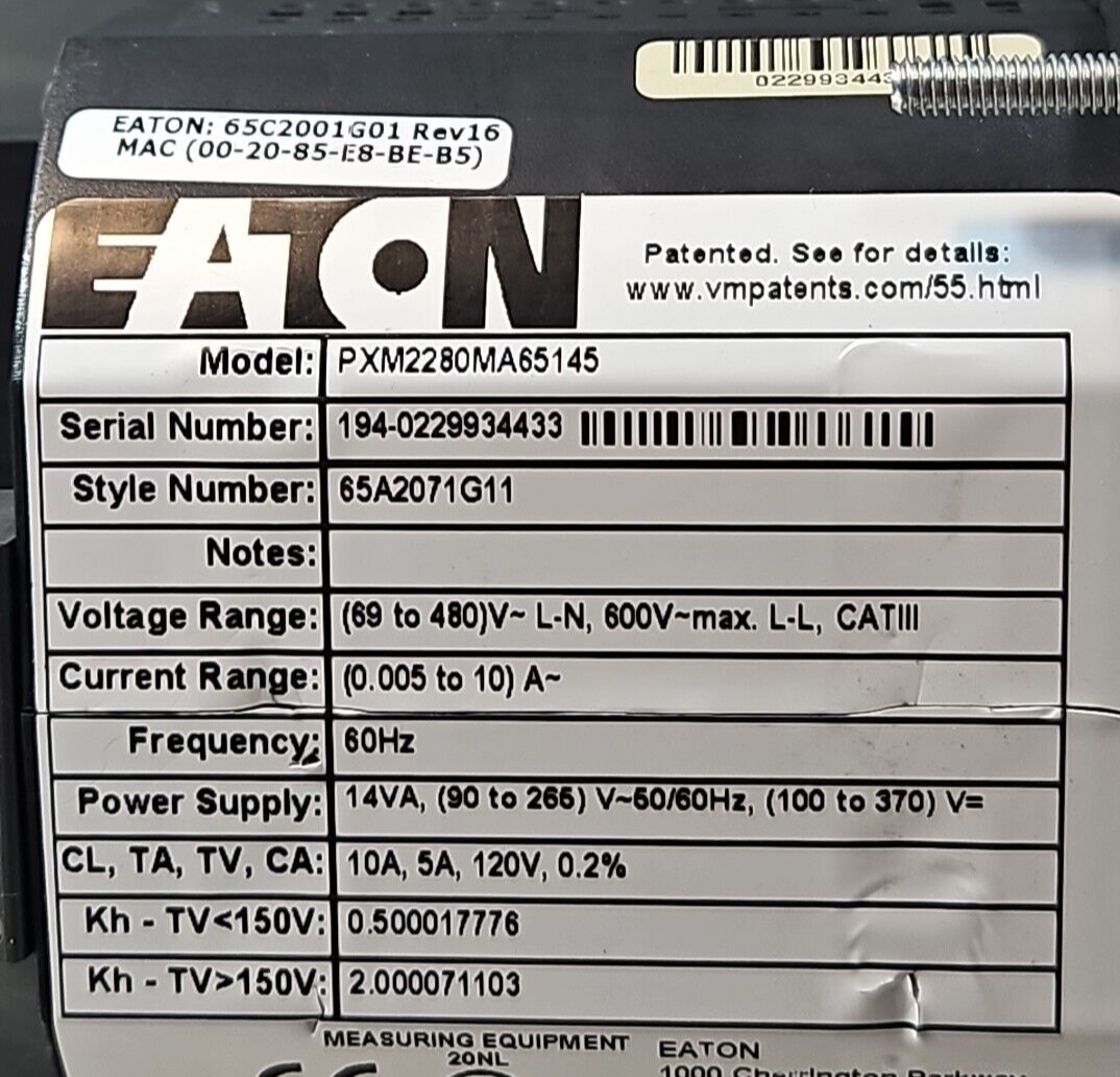 Eaton  PXM2280MA65145 Power Metter PXM 2000                             (BIN411)