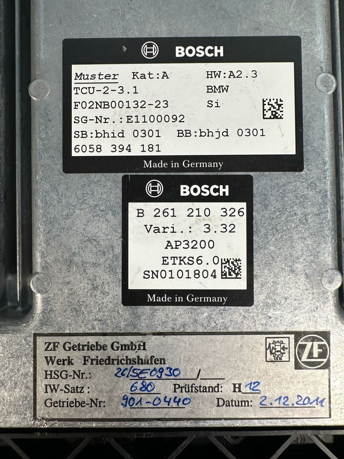 Bosch F02NB00132-23  6058 394 181 Module  BMW TCU 2-3.1             (6.4.5)