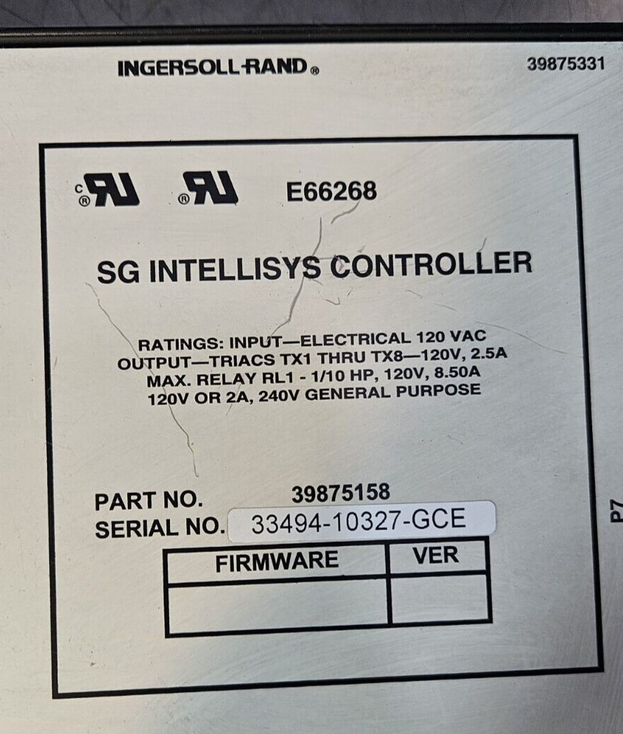 INGERSOLL-RAND   INGERS  SG Intellisys Controller                       (BIN423)