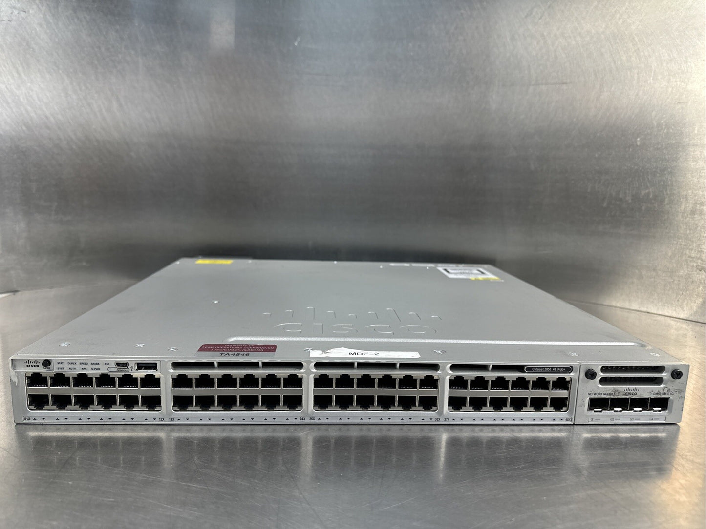 Cisco Catalyst WS-C3850-48P-S Switch 48 Port Gigabit PoE+715W Sing PW (5.2.1)
