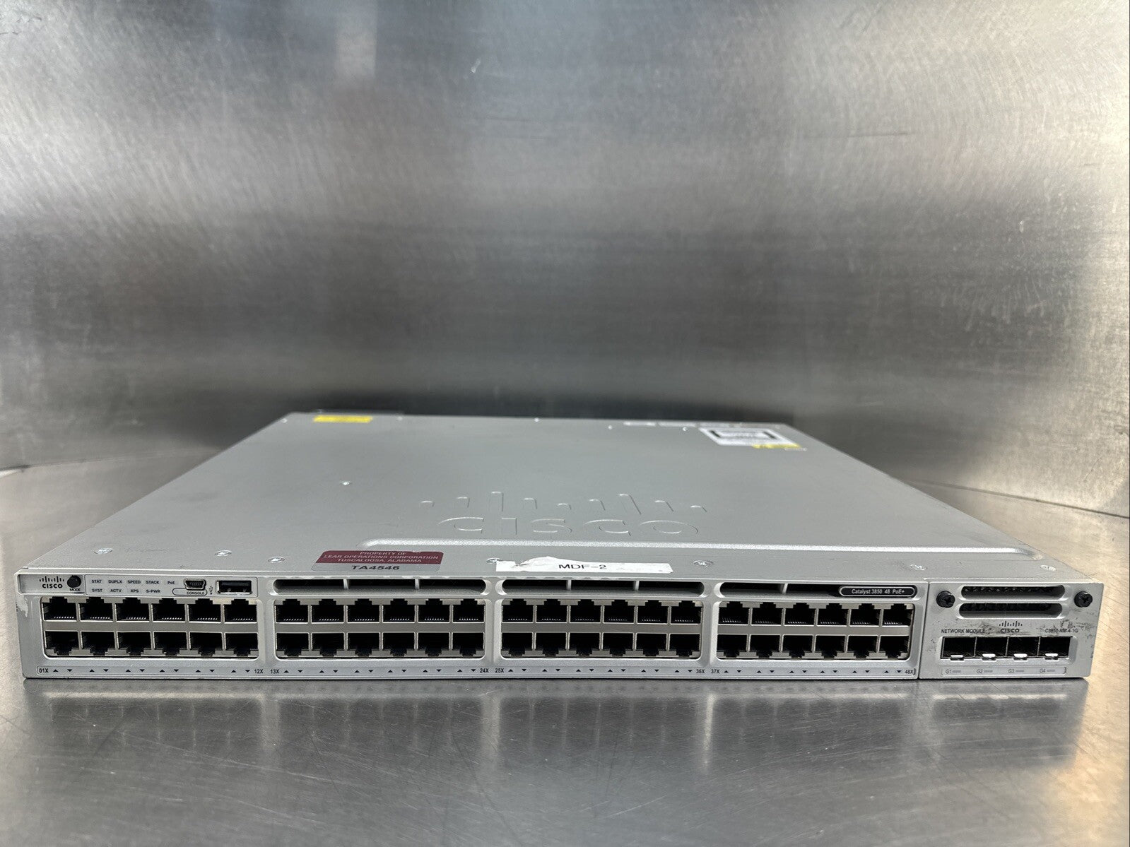 Cisco Catalyst WS-C3850-48P-S Switch 48 Port Gigabit PoE+715W Sing PW (5.2.1)