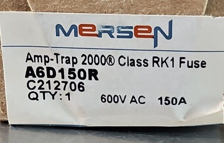 Ferraz Shawmut A6D150R Mersen Amp-Trap Fuse 150A 600V                    loc4E35