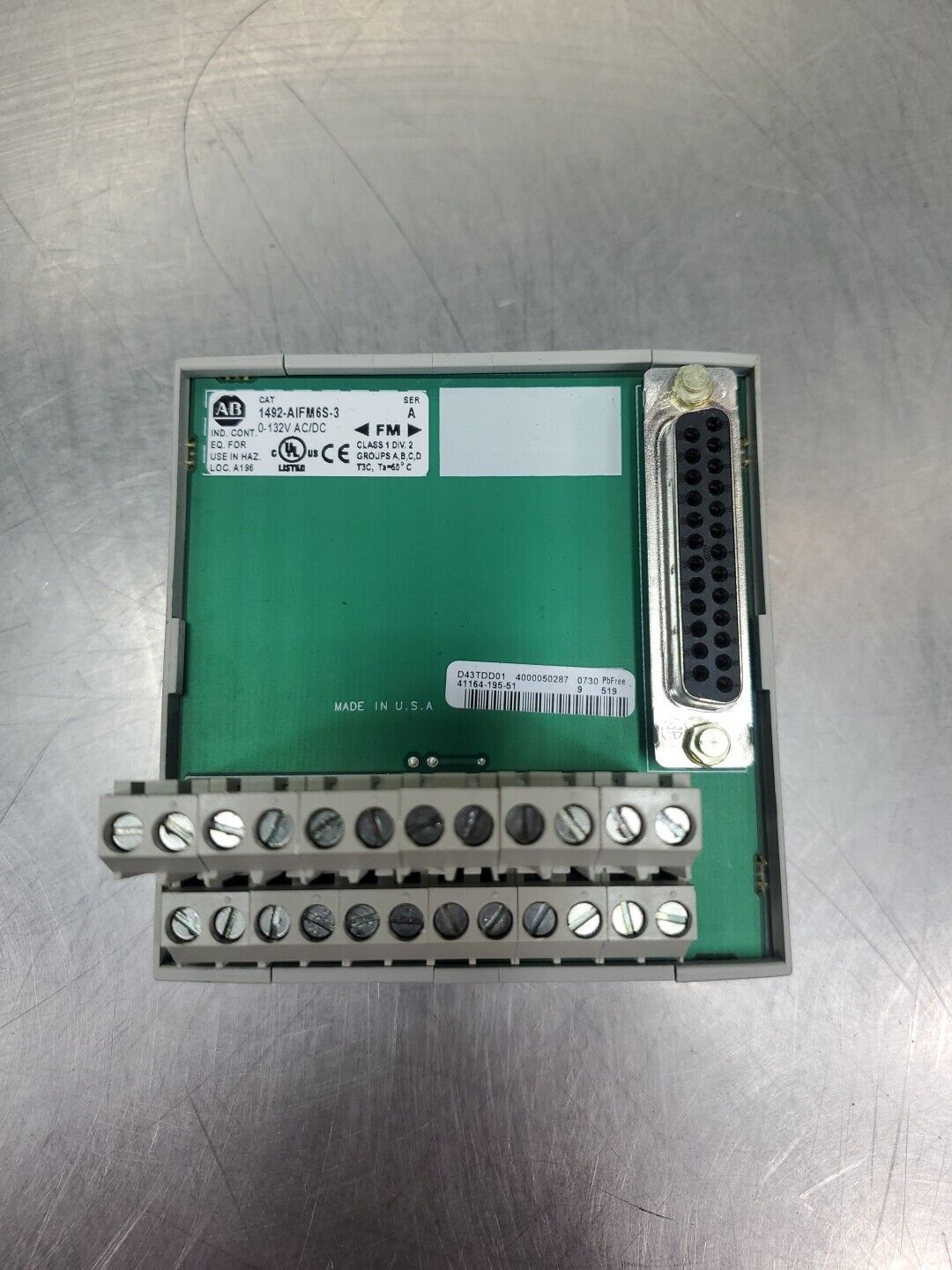 Allen Bradley 1492-AIFM6S-3 Ser A Analog Interface Module.                 3C-22