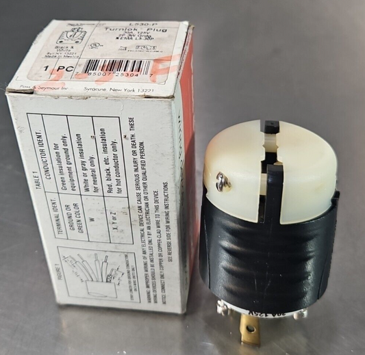 Pass & Seymour L530-P 30A 125V Turnlok Plug                              loc4B10