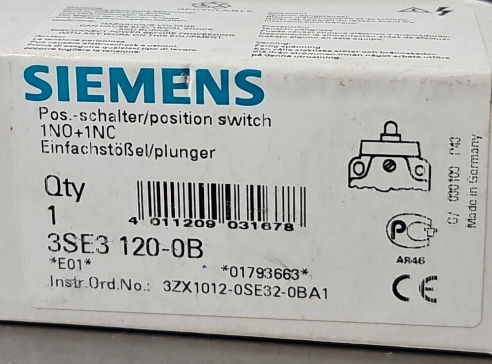 Siemens 3SE3 120-0B position switch limit switch                         Loc4C23
