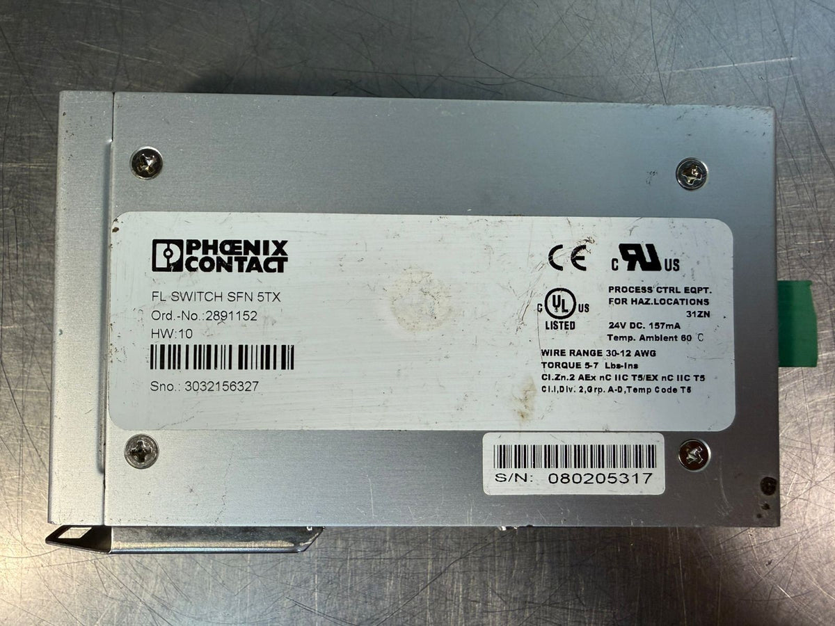 Phoenix ContacT 2891152 Fl Switch Sfn 5tx Industrial Ethernet SW.  (4.1.3)