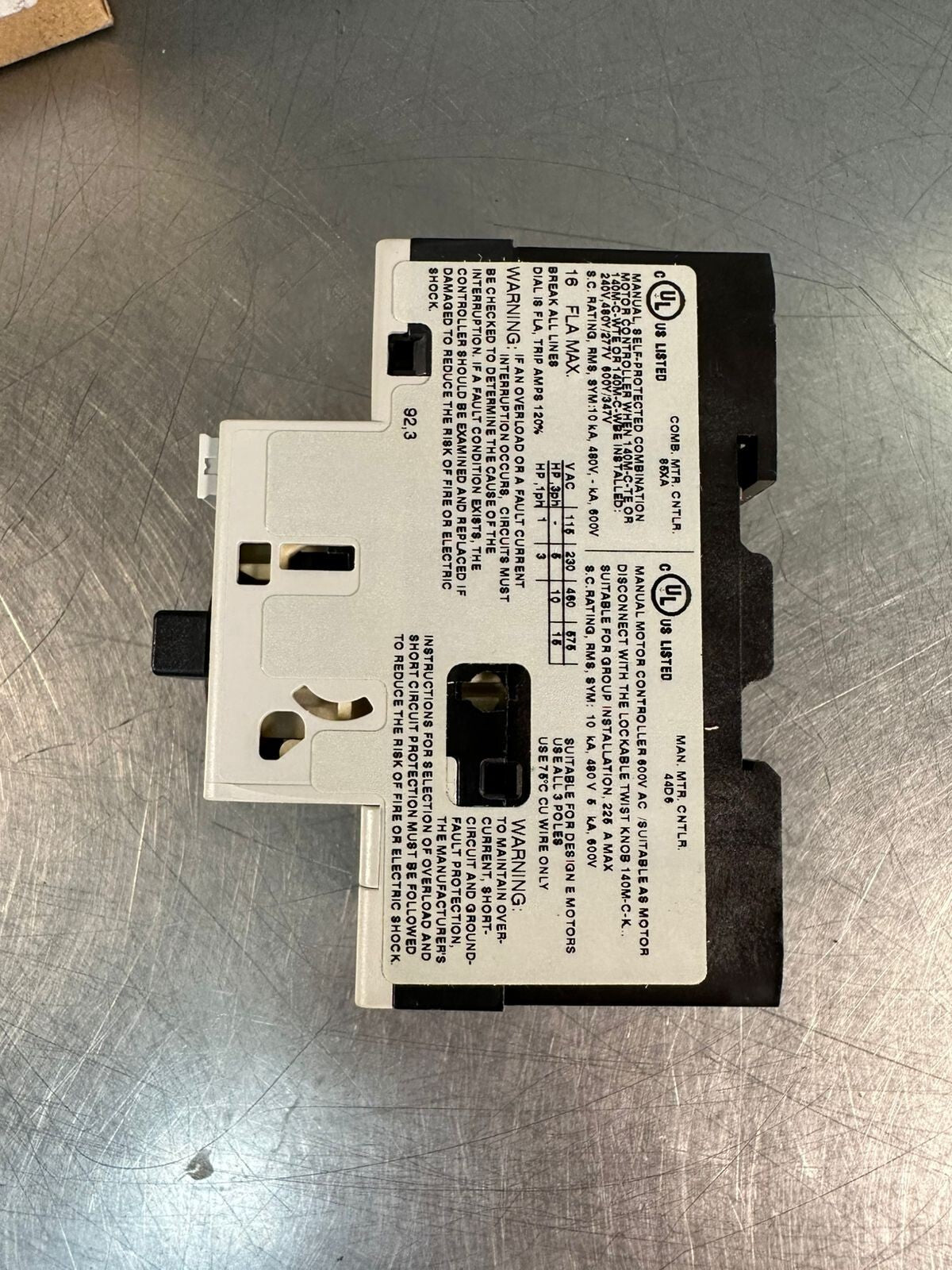 Allen Bradley 140M-C2T-C16 /B Manual Starter M. Protector 10-16A  (7.2.2)