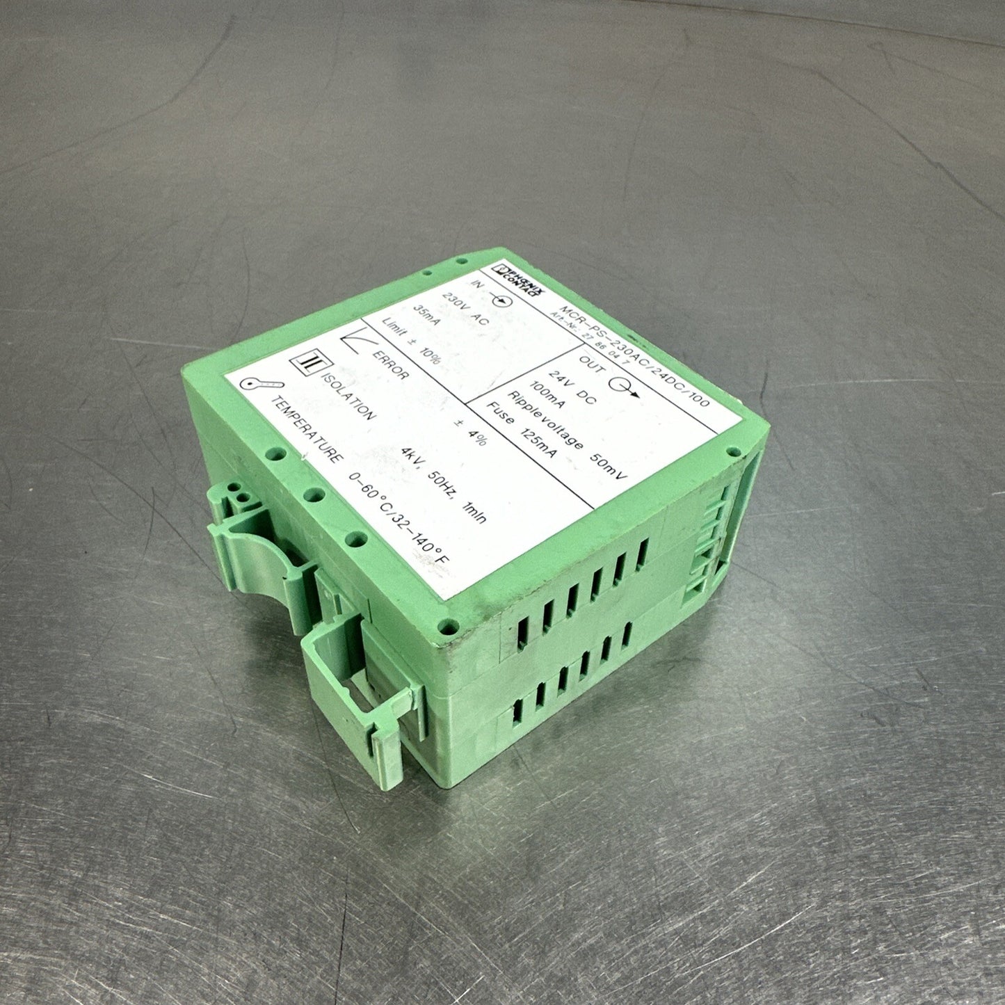 Phoenix Contact, MCR-PS-230AC/24DC/100 Power Supply, (BIN-1.5.5)
