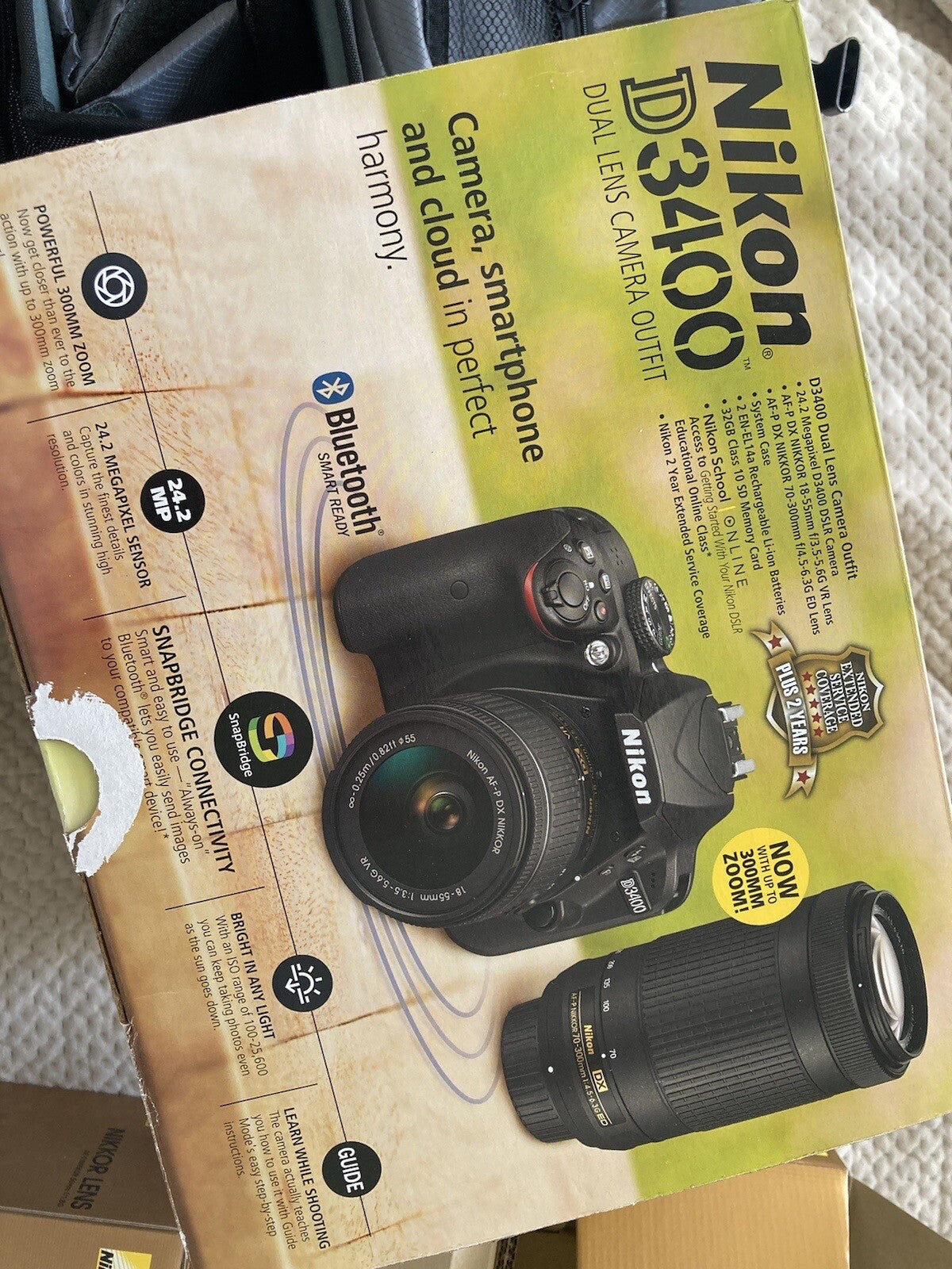 Nikon D3400 DSLR Bundle- 3 lenses, Camera Bag, Etc… Excellent Condition!!!!