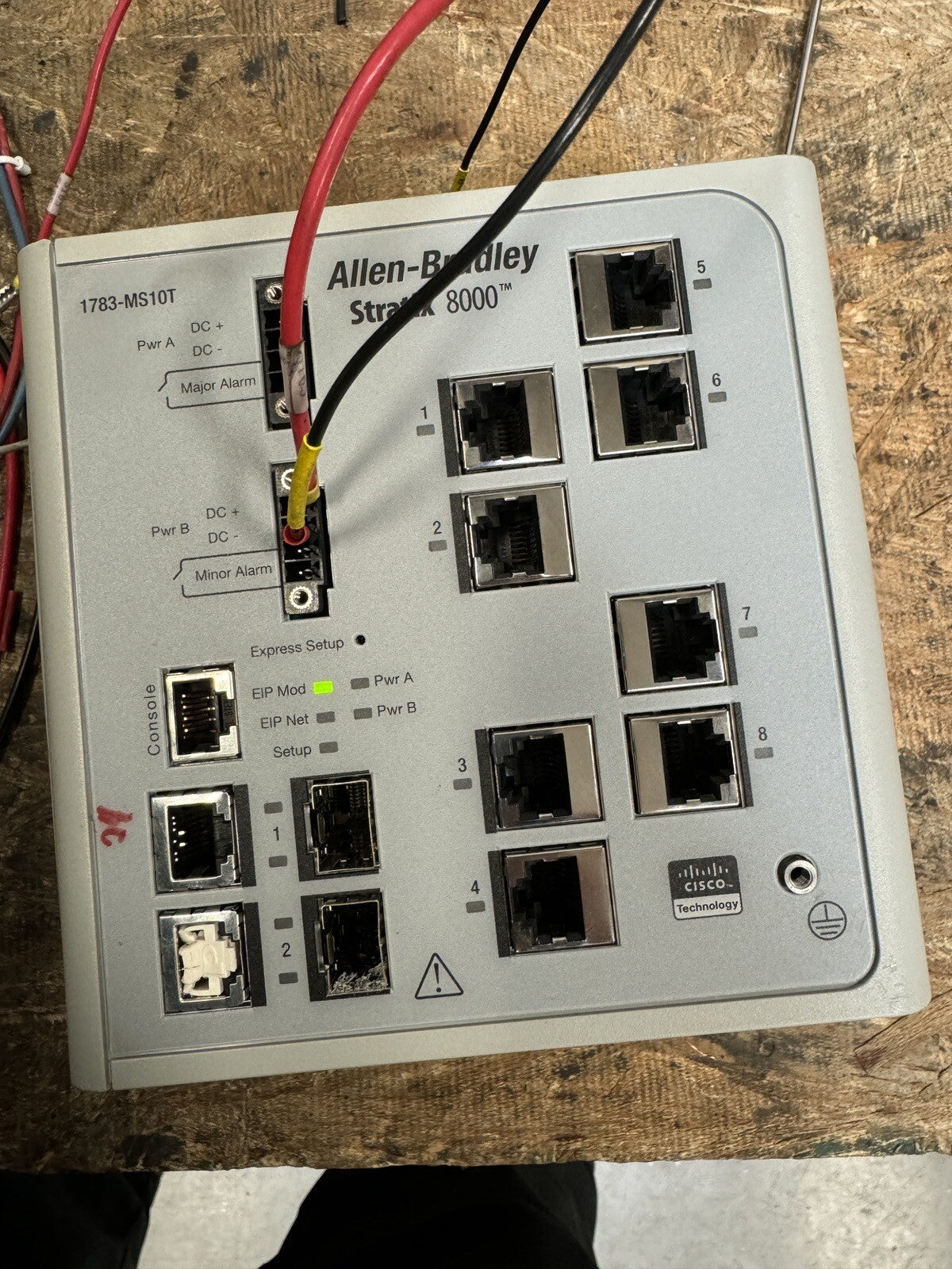 ALLEN BRADLEY 1783-MS10T MANAGED ETHERNET IP SWITCH STRATIX 8000 Ser. A bin1.5.1