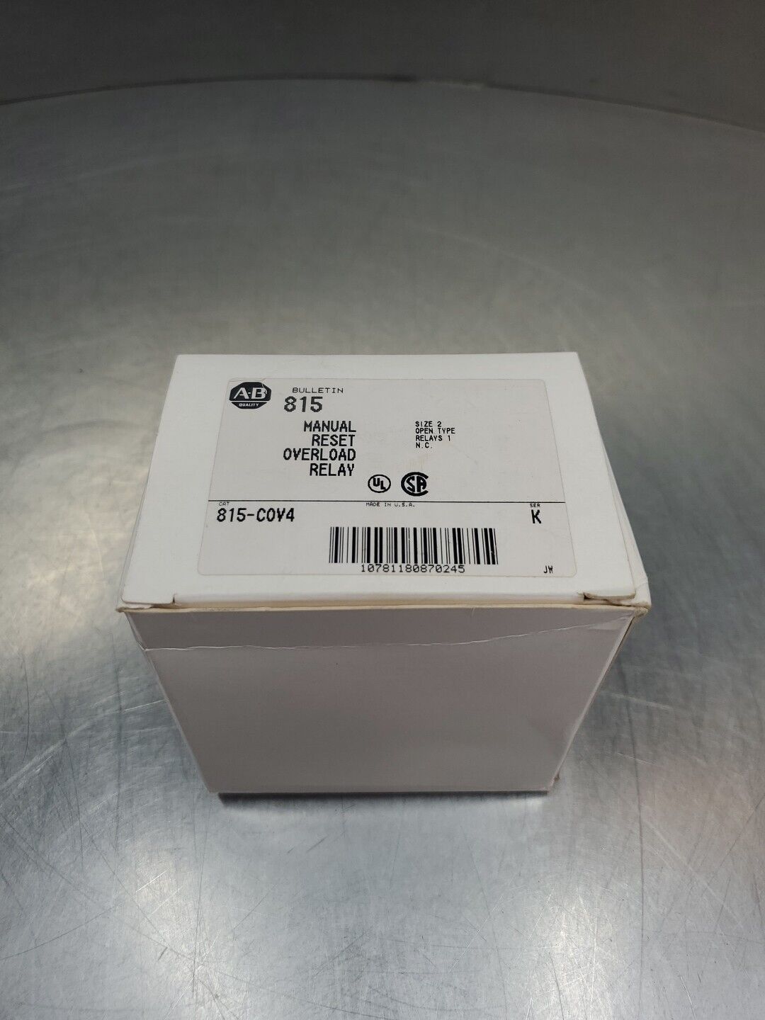 Allen Bradley 815-COV4 Manual Reset Overload Relay                         4D-34