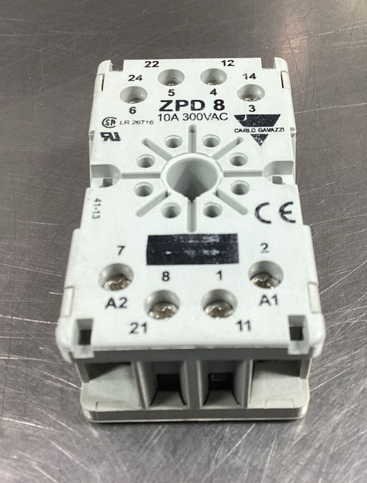 CARLO GAVAZZI  ZPD8  Relay Socket 10A 300VAC 8 Pin      4D-16