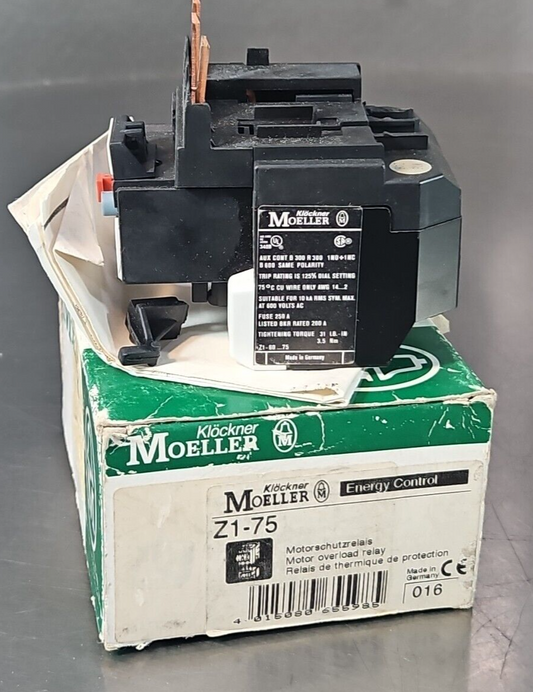 Klockner Moeller Z1-75 OVERLOAD RELAY 60-75A                              loc4C2