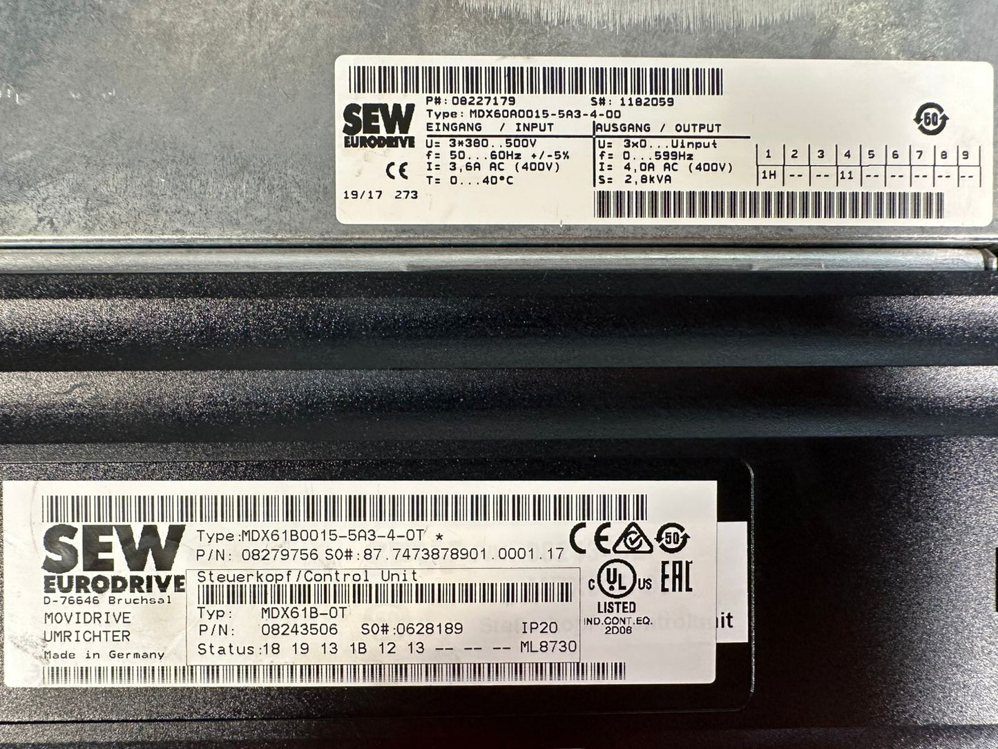 Sew-Eurodrive MDX61B0015-5A3-4-0T / MDX60A0015-5A3-4-00  (12.4.6)