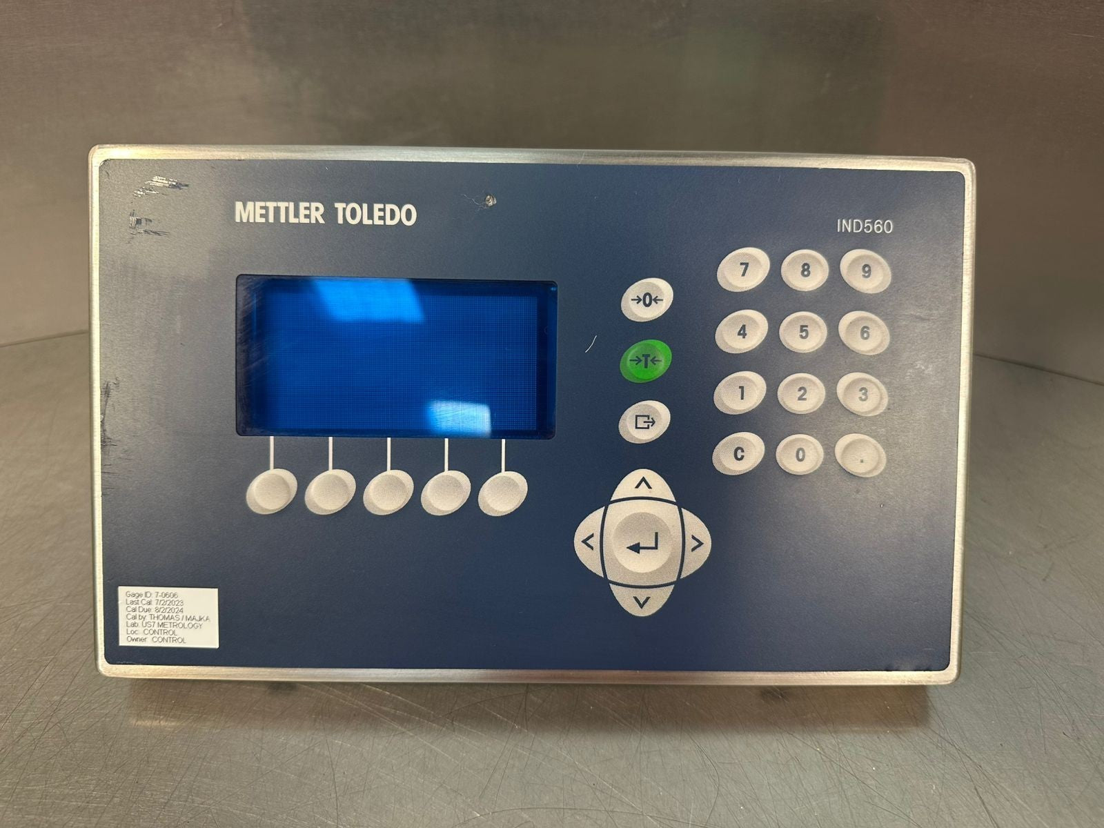Mettler Toledo Model IND560 Panel Weighing Terminal   ID 7-0606    (6.5.4)