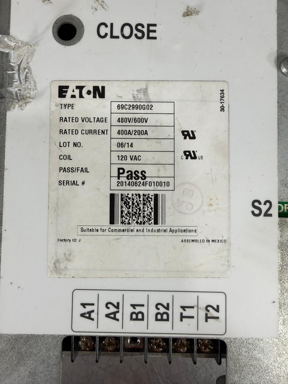 Eaton 69C2990G02  480/600V 400/200A                           (10.4.5)