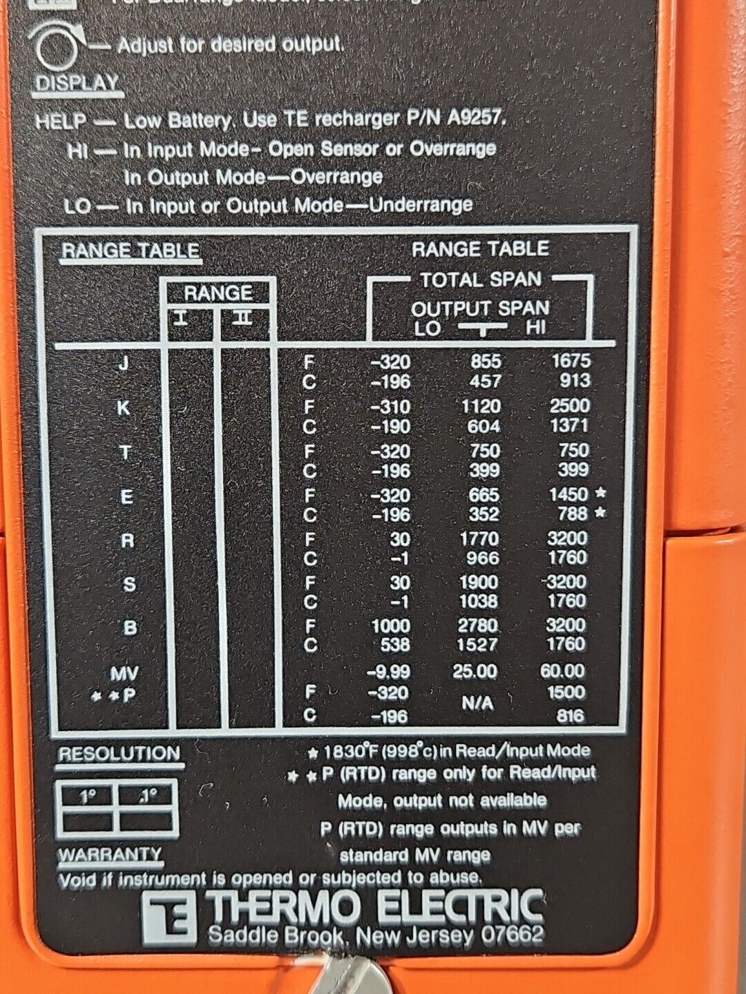 Thermoelectric Micromite ii Manual Calibrator Tester                     loc5C20