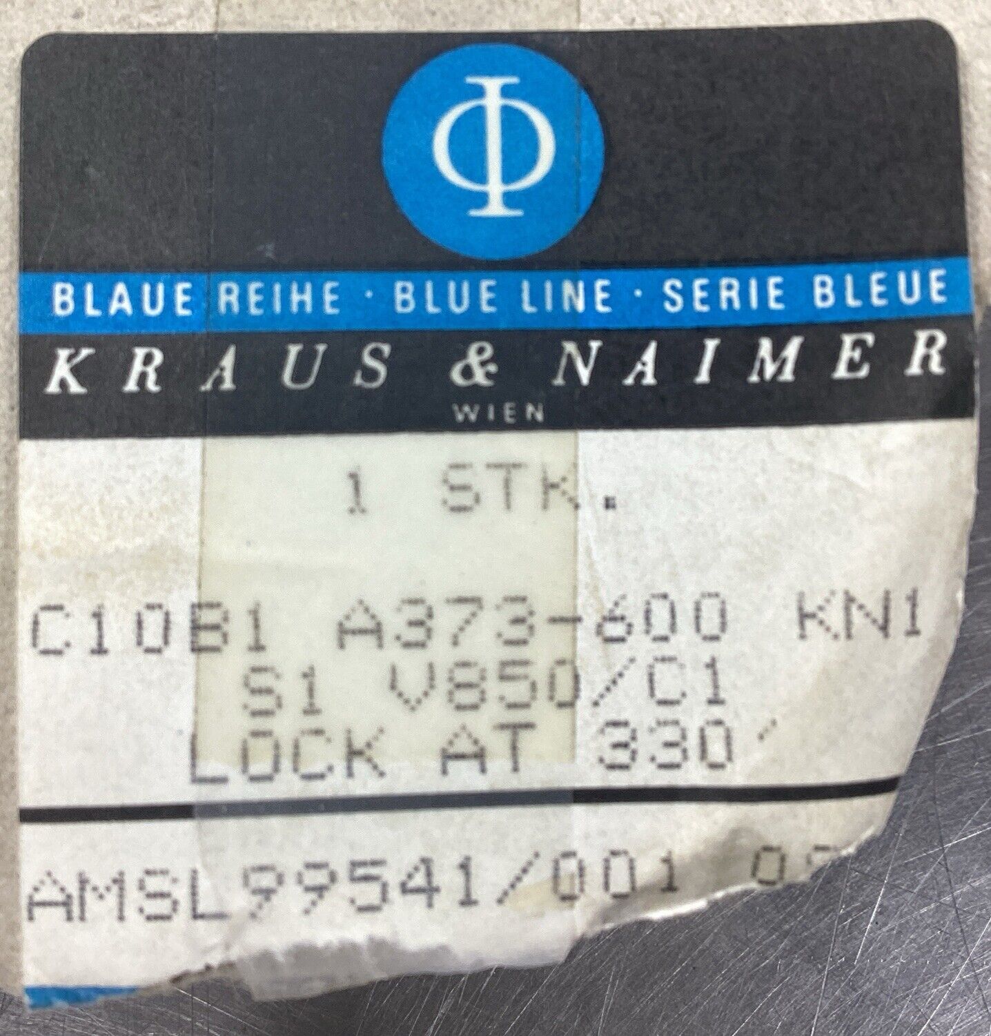 Kraus & Naimer  C10B A373-600  Selector Switch        4D-27