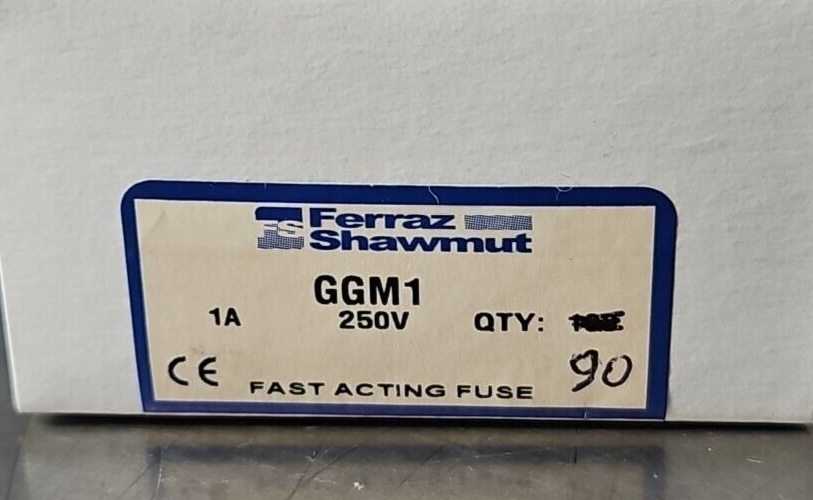 Ferraz Shawmut GGM1 Mini Fuse 1 Amp 250 Vac  box w/90                    loc4D36