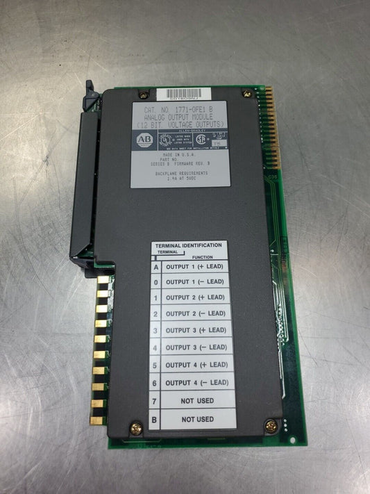 Allen Bradley 1771-OFE1/B Analog Output Module, 12-BIT.                    3D-37