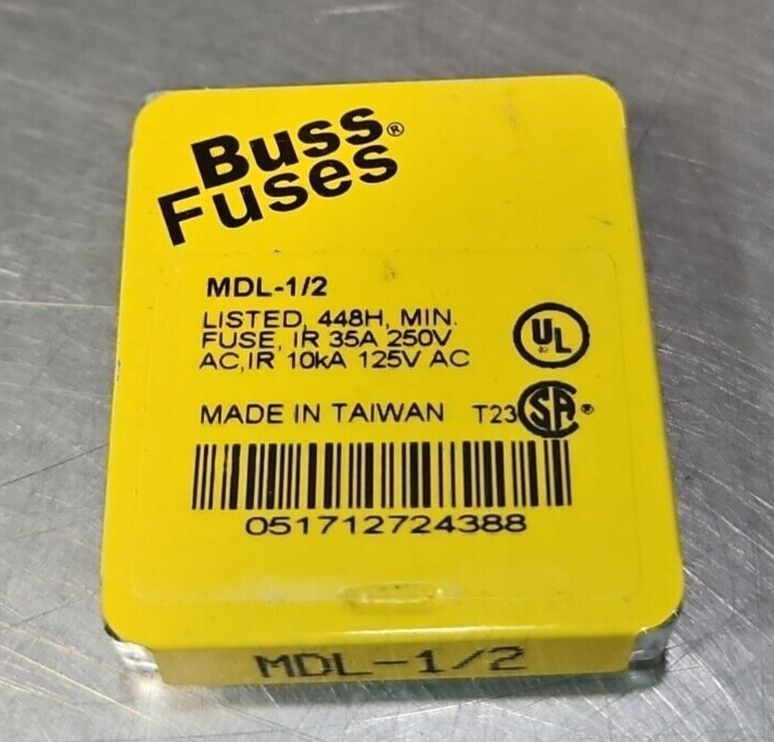 Bussmann MDL-1/2 Buss Small Dimension Fuse Lot Of 30                     loc4D25