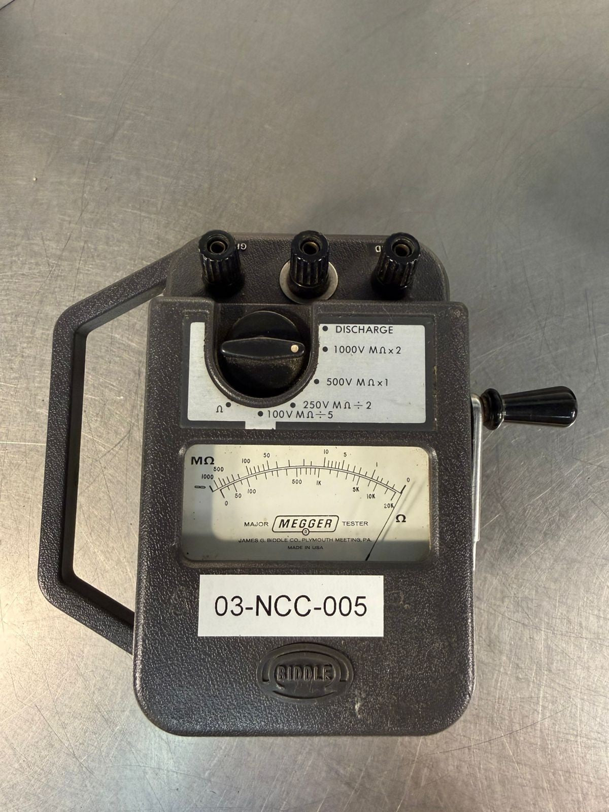 James G. Biddle 21159 Major Megger Tester                          (3.2.5)
