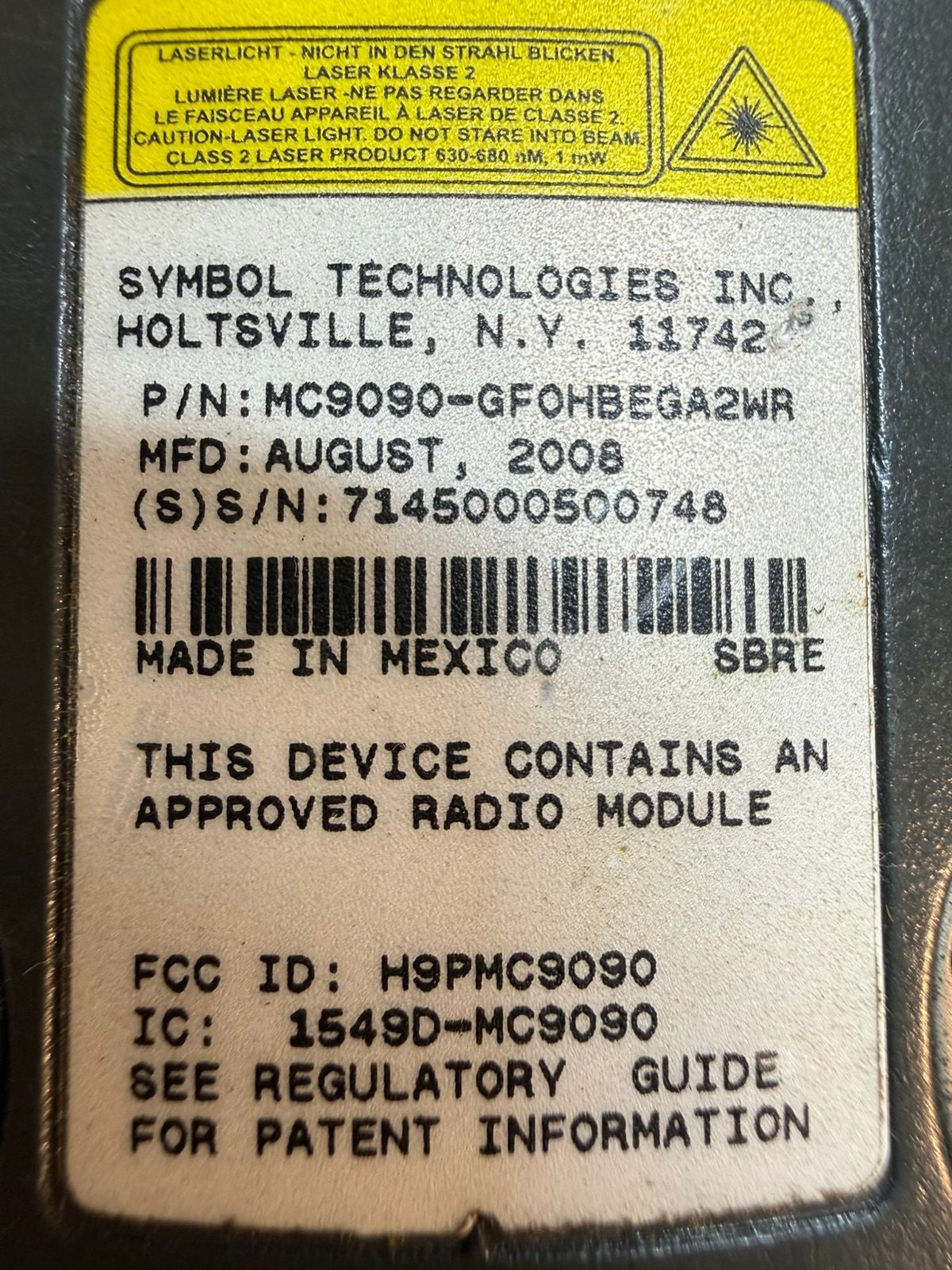 Symbol MC9090 Laser Windows MC9090-GF0HBEGA2WR                    (5.3.5)